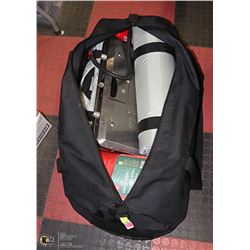 LARGE HEAVY DUTY BLACK CANVAS DUFFLE