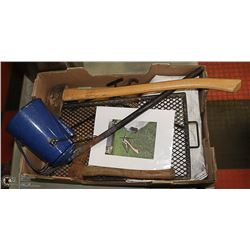 FLAT W/ADJUSTABLE HEIGHT CAMP FIRE GRATE