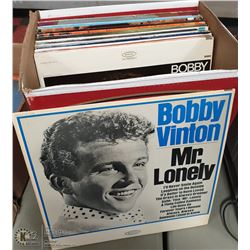 BOX OF BOBBY VINTON RECORDS-