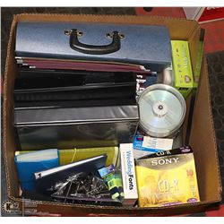LARGE BOX FULL OF OFFICE SUPPLIES INCL.