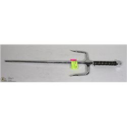 OKINAWAN SAI STYLE SWORD 18" CHROME HANDLE