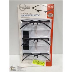 DESIGN OPTICS FOSTER GRANT READING GLASSES +1.25