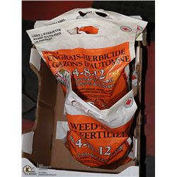 BOX W/ 3 BAGS OF 4-8-12 FALL WEED'N FEED