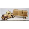 Image 1 : FOLK ART WOODEN TRACTOR TRAILER WITH BLOCKS