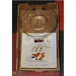 NEW 3 TIER SERVING TRAY & SERVING BOWL