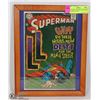 Image 1 : SUPERMAN #204 1960'S COMIC BOOK IN FRAME 12 CENT