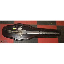 CONAN STYLE  SWORD WITH WALL MOUNT PLAQUE