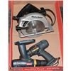 Image 1 : 2 RYOBI DRILLS,1 BLACK +DECKER CIRCULAR SAW