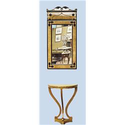 A Biedermeier style "D" shaped console 