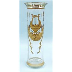 A large French Empire style crystal vas