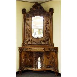 ART NOUVEAU - A rare French carved wood