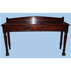 An antique Irish carved mahogany servin