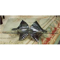 ART DECO - A French chromed metal and g