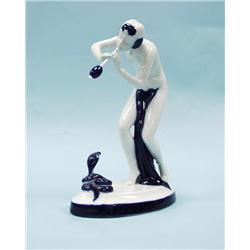 An Art Deco design Royal Dux porcelain 