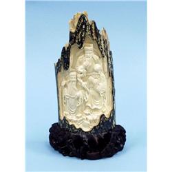 A very good Chinese carved relief depic