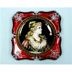 A fine antique French Limoges enamel tr
