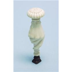 An unusual antique French ivory and sil