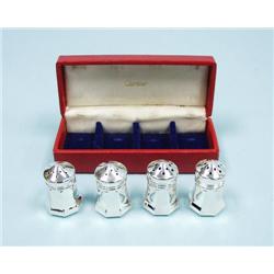 CARTIER - Two pairs of miniature sterli