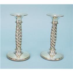 A pair of Jensen style sterling silver 