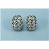 Image 1 : A pair of 1960's 18 kt. white gold earr