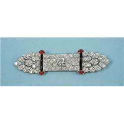 ART DECO - A very good platinum & diamo
