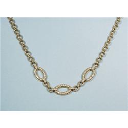 BULGARI - An 18 kt. gold link chain nec