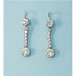 A pair of important platinum and diamon