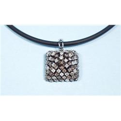 An unusual 18 kt. white gold and diamon