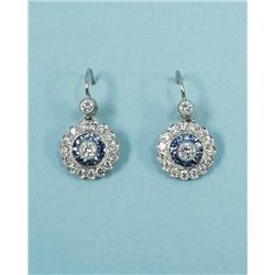 A pair of fine 18 kt. white gold and di