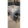 Image 2 : THREE LARGE TRASH CANS 19X19 QTY 3.  SMALL OFFICE TRASH CANS QTY 12