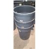 Image 2 : THREE RUBBERMAID 24" DIA GARABAGE CANS