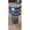 Image 2 : RUBBERMAID AND BRUTE TRASH CANS QTY 4