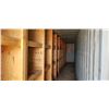 Image 2 : 16'L X 95"H X 51"D SHELVING UNIT  C/W 15 BINS 3/4 PLYWOOD