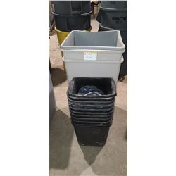 19X19 GARBAGE CANS QTY 3. OFFICE TRASH CANS QTY 11