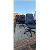 Image 4 : THREE BLACK HIGH BACK CHAIRS