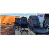 Image 7 : THREE BLACK HIGH BACK CHAIRS