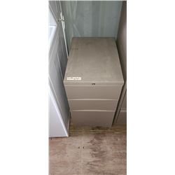 SMALL BEIGE  3 DRAW FILE CABINET