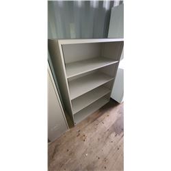 GREY , FOUR SHELVELD STORAGE CABINET