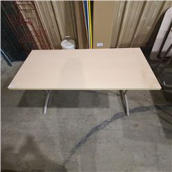ONE MAPLE COLOURED RECTANGULAR TABLLE LOCATED IN FORT MCMURRAY
