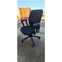 TWO BLACK OFFICE CHAIRS