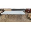 Image 4 : 8' X 30-" PLASTIC TABLES QTY 9