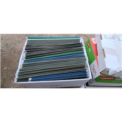 BOX OF FOLDERS AND BINDERS