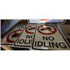 Image 1 : METAL SIGNS "NO IDLING" NEW QTY 7