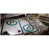Image 1 : SIX ASSORTED METAL PARKING SIGNS
