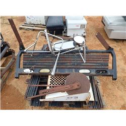 (1) PALLET OF HEADACHE RACK & STAKE BODY Truck Product and Accessory