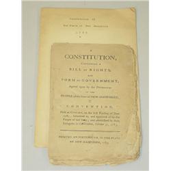 A Constitution Containing a Bill of Rights, and Form of