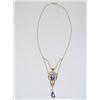 Image 1 : LADIES 14K YELLOW GOLD AMETHYST & SEED 