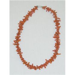 15" STRAND OF CORAL STICK BEADS