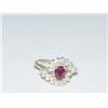 Image 1 : LADIES 14K YELLOW GOLD RUBY & DIAMOND B