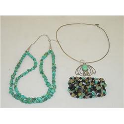 DOUBLE STRAND TURQUOISE NUGGET NECKLACE